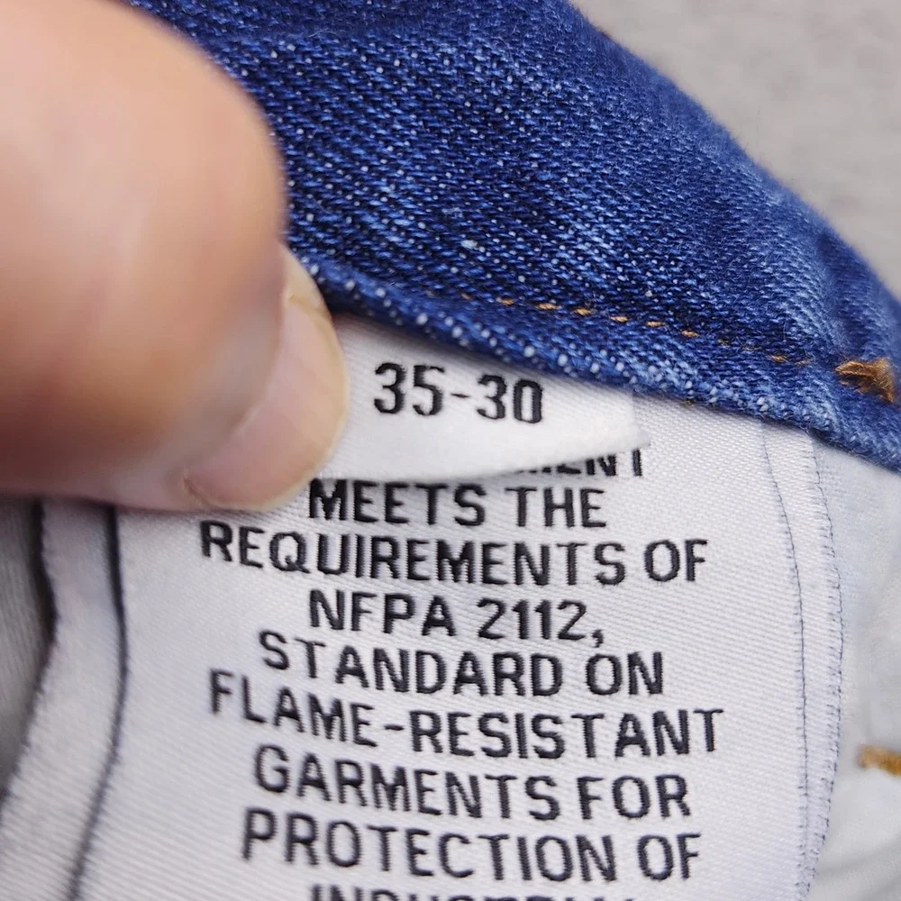 Rasco FR Flame Resistant Jeans Men 35x30 Blue Safety NFPA 2112 CAT2 Work JFR1210